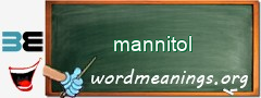 WordMeaning blackboard for mannitol